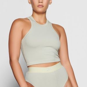 Skims Soft Lounge Racer Tank Talc